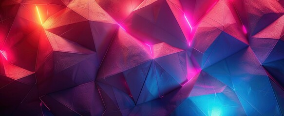 Obraz premium Luminous Geometric Mosaic background ,generative ai