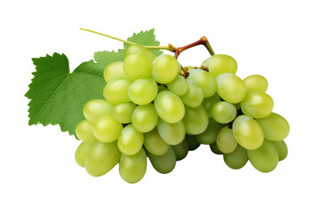 Dancing Green Grapes: A Playful Symphony of Nature on a Clear PNG or White Background.
