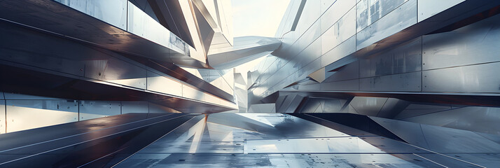 Futuristic Interplay of Linear Structures - Abstract ZZ Architectural Concept