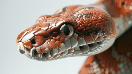 Close up of a snake's head, suitable for educational or wildlife presentations