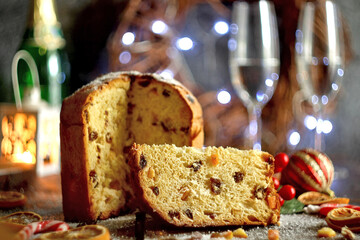 Panettone - traditional Italian Christmas cake
