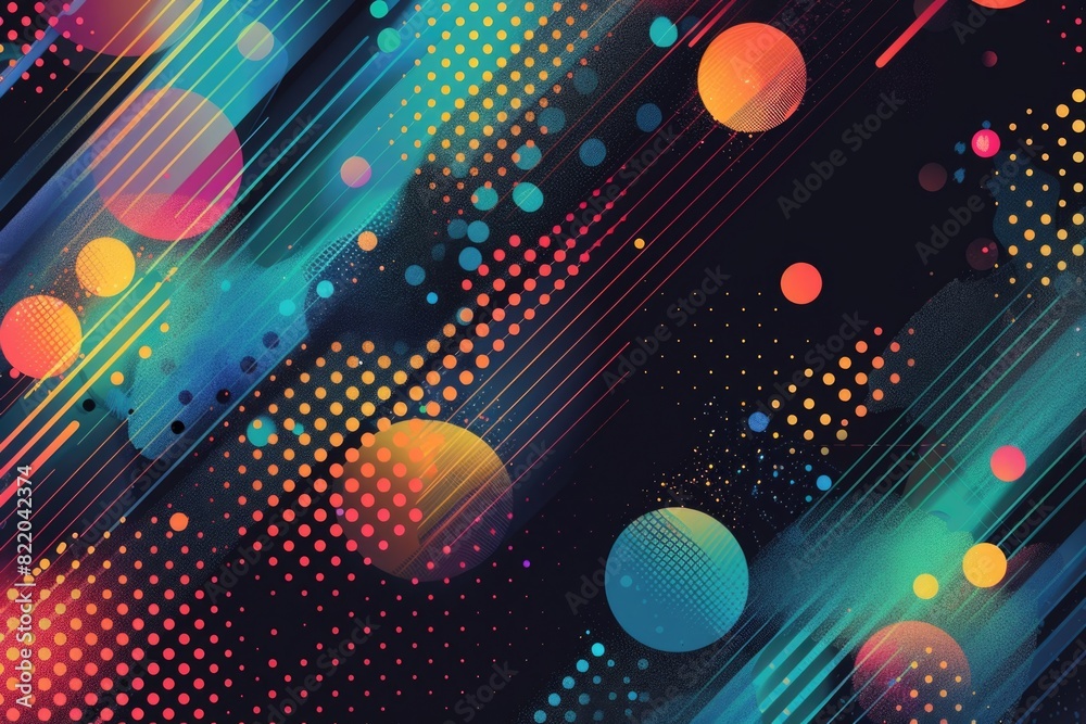 Aufkleber Vibrant abstract background with dots and lines, perfect for modern design projects