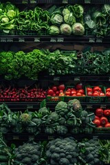 Variety of vegetables for sale, perfect for grocery store concept