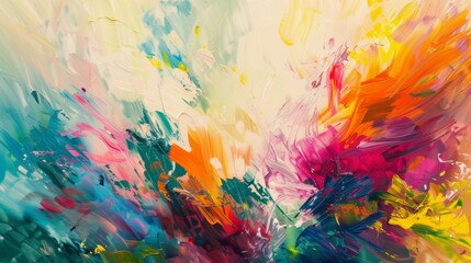 Obraz premium Bold, sweeping strokes of color create a sense of movement and energy.
