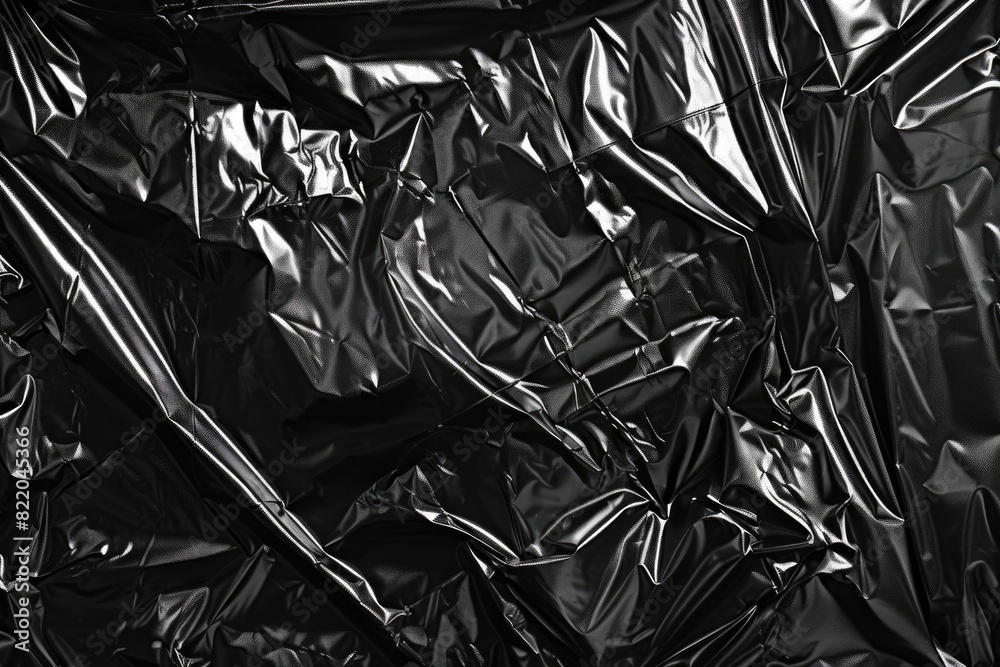 Poster a black and white photo of a sheet of foil. suitable for industrial and abstract design projects
