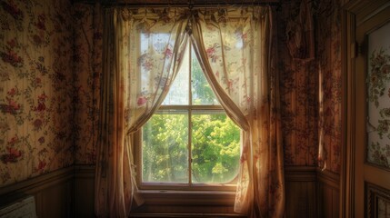A simple window in a room, suitable for interior design projects
