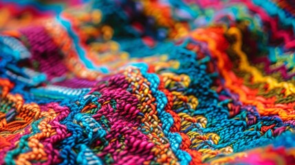 Obraz premium Intricate patterns of color weave together, creating a complex and detailed background.