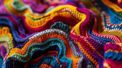 Intricate patterns of color weave together, creating a complex and detailed background.