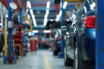 Obraz premium car maintenance service in car repair station