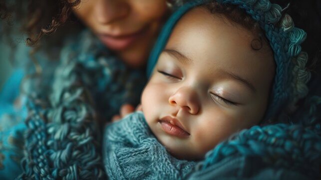 A mother's love is illustrated in this enchanting image that captures the essence of a mother's unwavering love and devotion. - Powered by Adobe