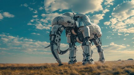 Fototapeta premium elephant robot tiger robot
