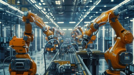 In the future, engineers and animal robots work together in heavy industrial plants to digitize data to form a digital twin.