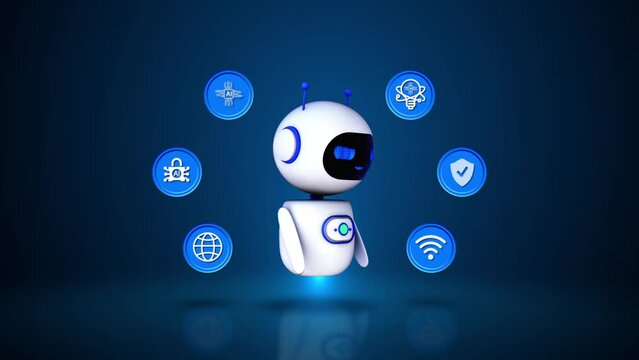 Chatbot assistant application. AI concept. Digital binary data and streaming digital code. Matrix background . chatbot developed by OpenAI generate. Futuristic technology, robot in online system.