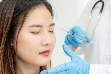 Cosmetic surgery, skin whitening injection, filler injection, Skin reface, beautiful Asian girls...