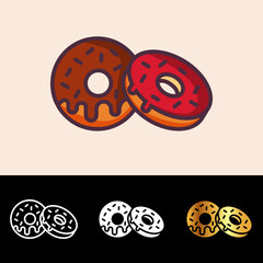 The Donut icon adds a fun and sweet touch to bakery websites, culinary blogs, and dessert-themed projects.