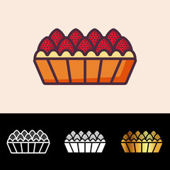The Tart icon adds a delightful and elegant touch to bakery websites, culinary blogs, and dessert-themed projects.