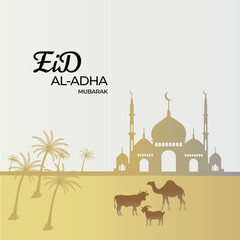 Eid Al Adha Mubarak Social Media Post Design