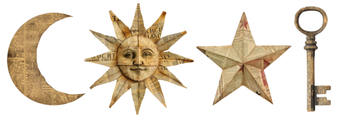 Ephemera paper png on transparent background