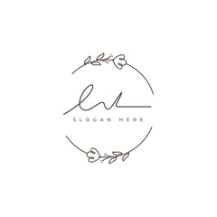 signature initials branding minimal logo design graphic vector