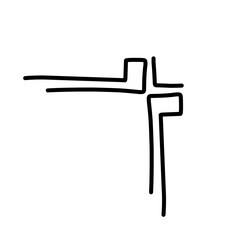 hand drawn corner border decoration