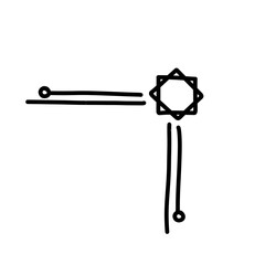 hand drawn corner border decoration