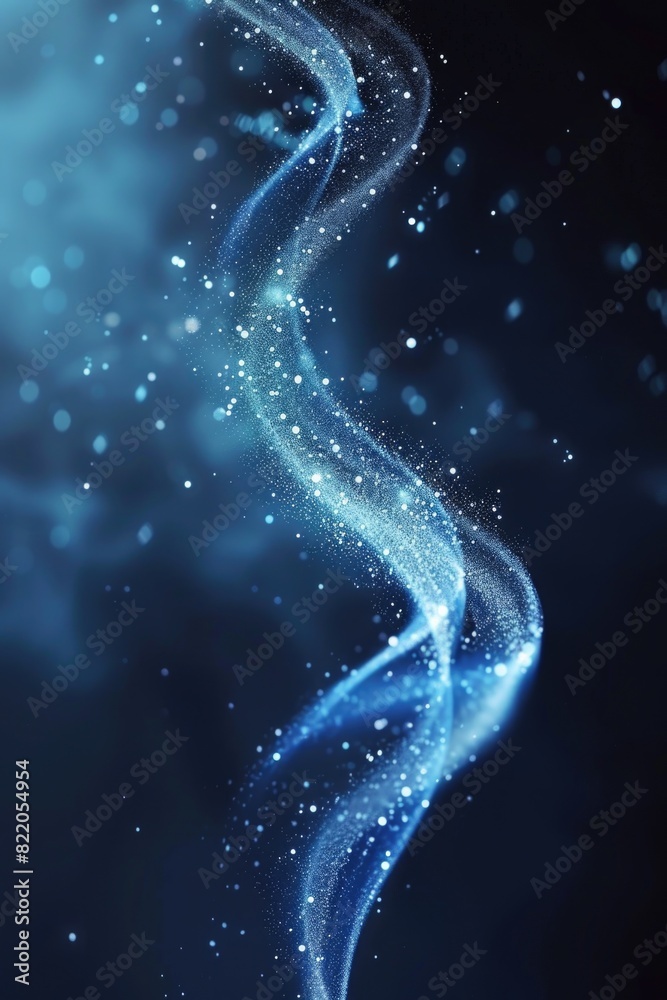Poster a wave of light on a dark background, suitable for abstract designs