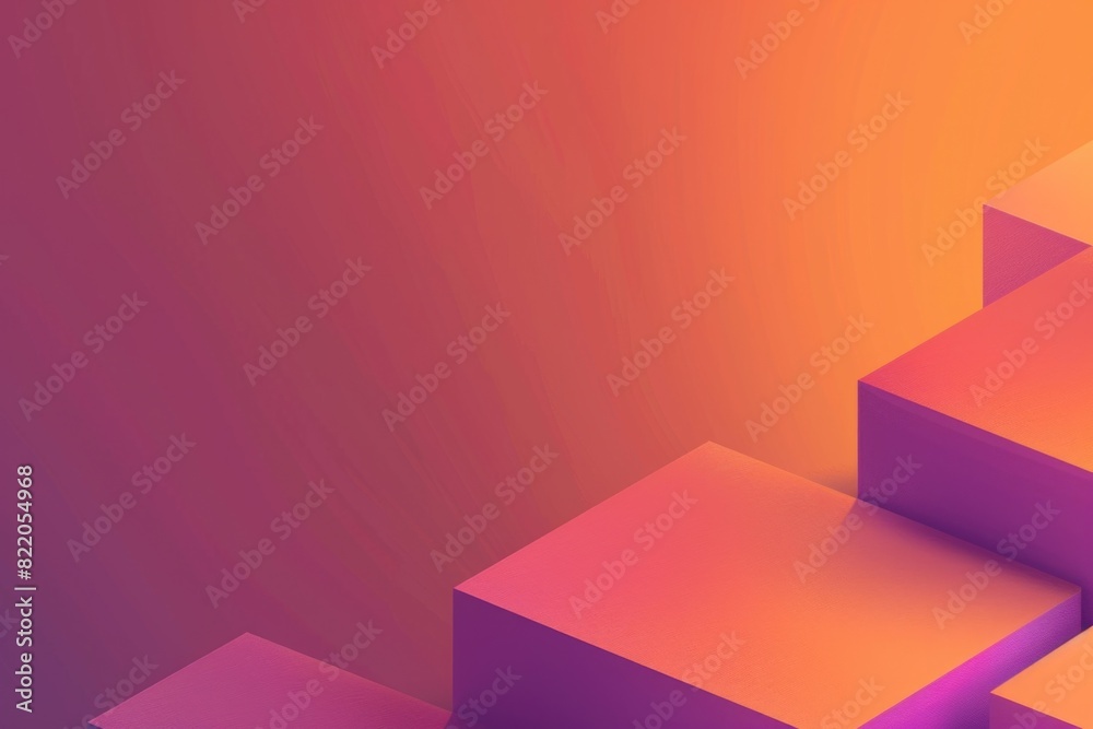 Poster cubes floating in mid-air, suitable for technology concepts