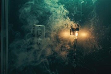 A light fixture mounted on a wall, suitable for interior design concepts