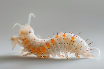 Obraz premium A close up of a small insect on a white surface. Suitable for educational materials