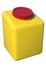 barattolo giallo con tappo colorato 