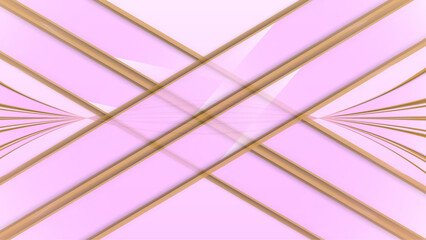 Gold pink abstract background geometry shine and layer element.