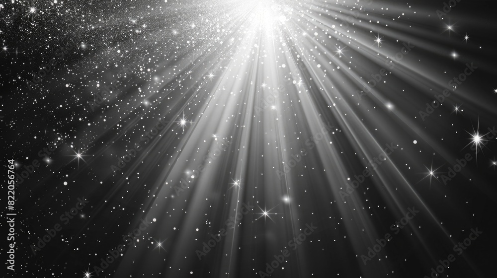 Poster a stunning black and white photo capturing a star burst. perfect for adding a touch of elegance to a