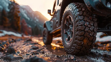 With its sleek design and rugged performance, the offroad tire with an aluminum rim embodies the essence of exploration and adventure.