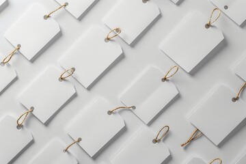 Naklejka premium Realistic photograph of a complete Discount labels,solid stark white background, focused lighting