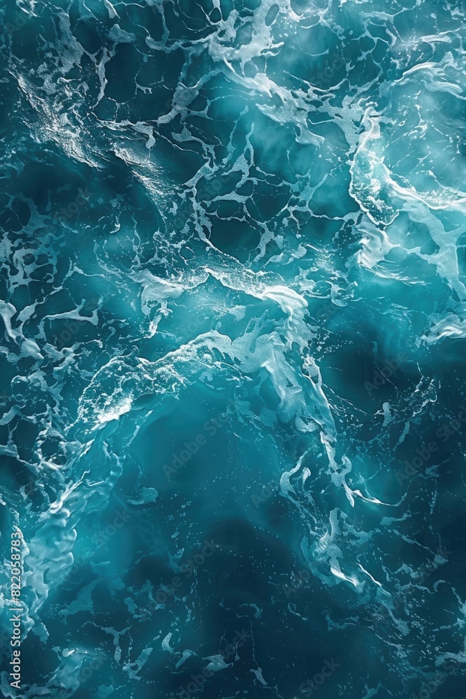 Poster close up view of water waves. suitable for nature and travel concepts