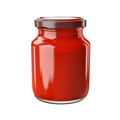 Jar of Sauce Isolated on Transparent Background, PNG, Cut Out.