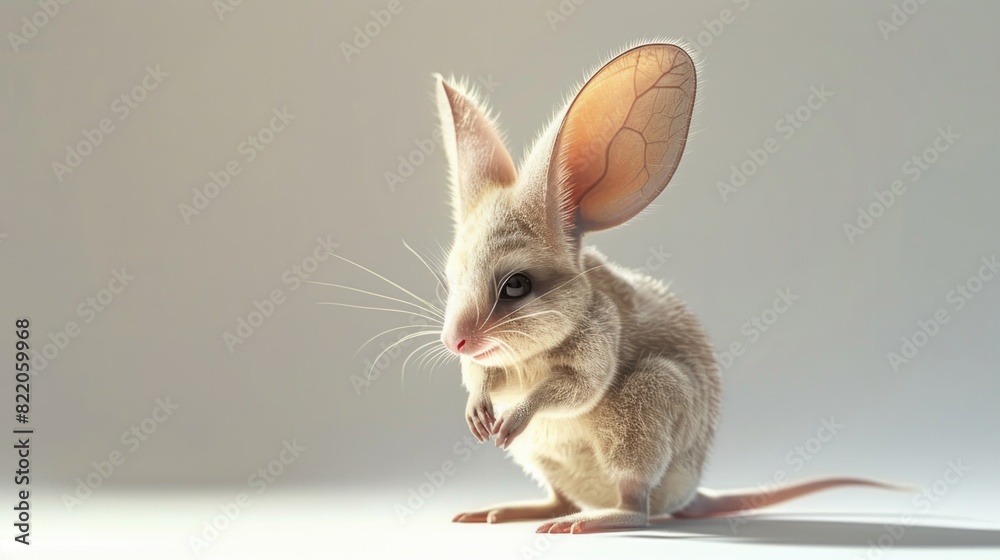 Poster close up of a small animal on a white surface. suitable for various projects