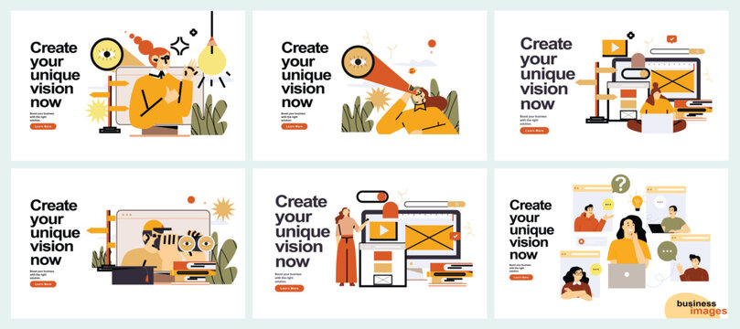 Student searching for learning courses. Man using binoculars. Online research, learning activities, find online information. Student look for scholarship. Find books in digital library vector