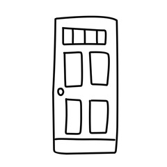 hand drawn door line icon
