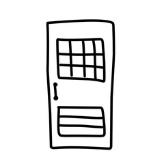 hand drawn door line icon