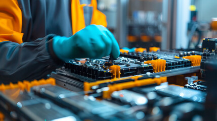 Battery pack assembler constructing high-capacity battery modules.
