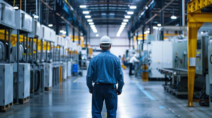 Fototapeta premium Factory operations manager overseeing entire manufacturing operations.