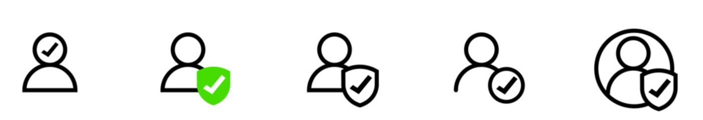 User member vector icon set. user interface illustration sign collection. profile face avatar symbol. Vector 10 eps.