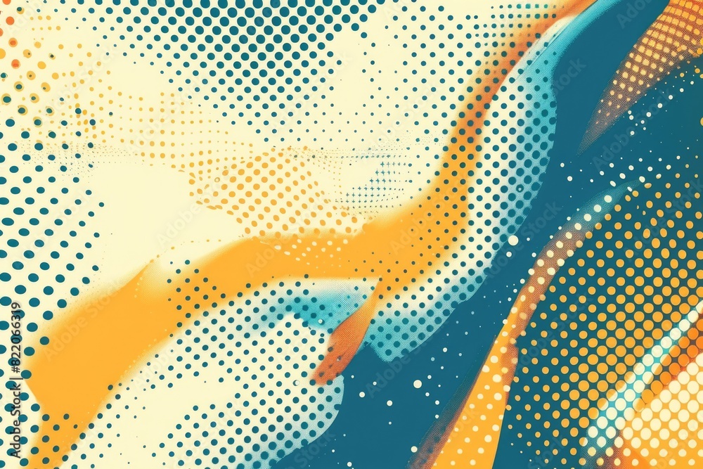 Poster close up of a vibrant and abstract painting, perfect for art and design projects