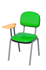 sedia di scuola con vari colori con fondo trasparente isolato 