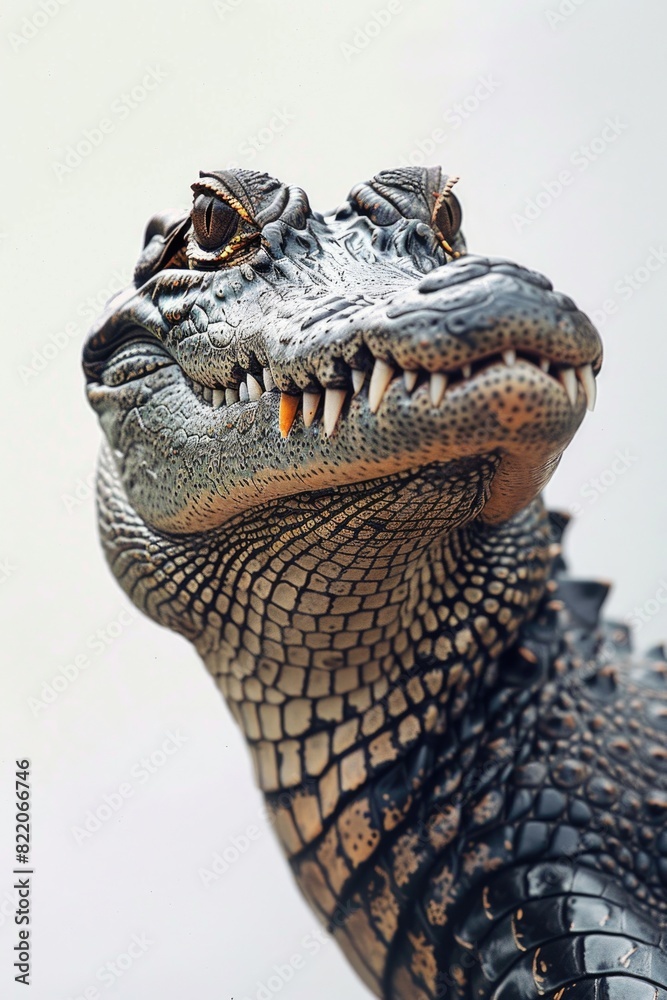 Aufkleber detailed close up of an alligator statue. suitable for various design projects