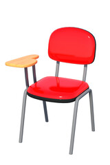 sedia di scuola con vari colori con fondo trasparente isolato 