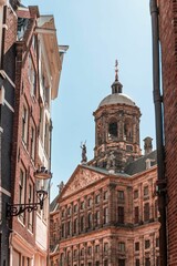 Vertical shot of historic and charming architecture in Amsterdam