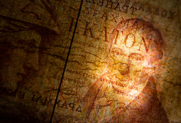Old banknote background, currency, great details