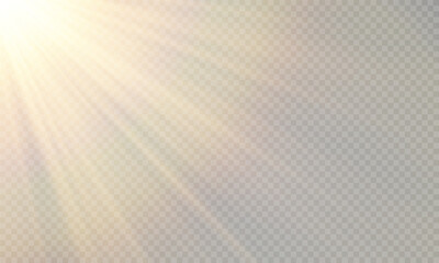 Vector transparent sunlight with special lens flare effect. png